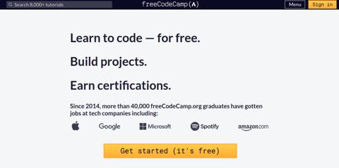 freecodecamp لتعلم لغات البرمجة