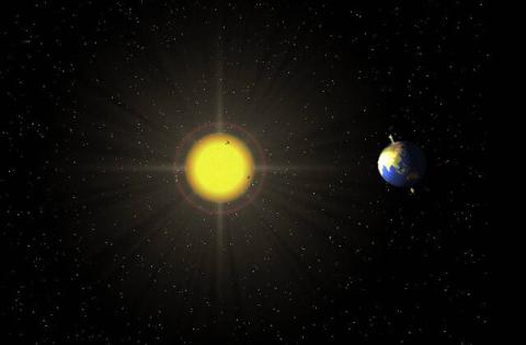 كم يبلغ طول مدار كوكب الأرض حول الشمس؟