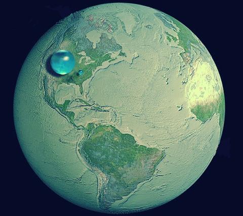 ما هي كمية المياه الموجودة على الأرض؟