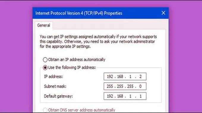 طريقة إعداد عنوان آي بي ثابت (Static Ip) على